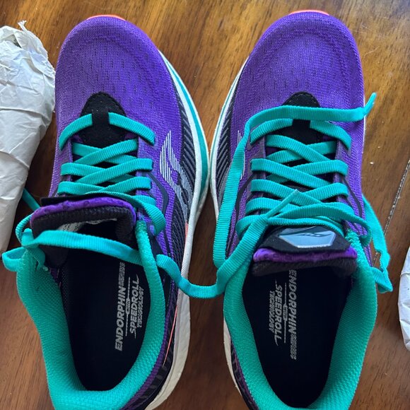 SAUCONY WOMEN'S ENDORPHIN SPEED 2 RUNNING SHOE, CONCORD/JADE, 5 - NIB - NWT - Picture 13 of 14